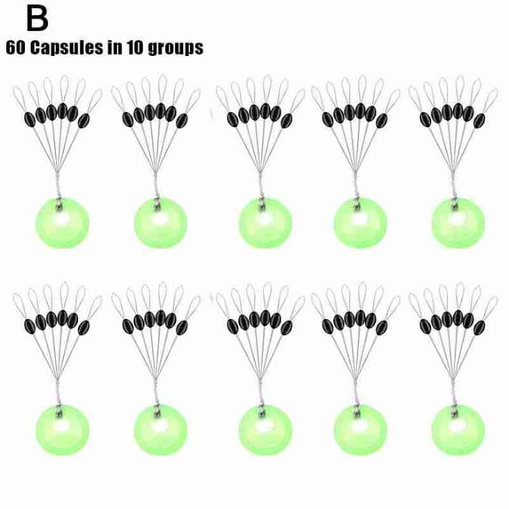 20 Group 120pcs Tackle Resistance Space Beans Floating Seat Fishing Pin Fishing Tackle Accessories Vertical Ring