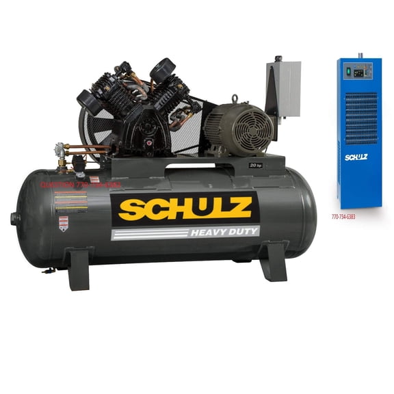 20 HP AIR COMPRESSRO 80 CFM WITH 80 CFM AIR DRYER