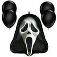 thumbnail image 1 of 20" Halloween Ghost Face Balloon with 4 Latex Balloons – Spooky Party Decoration Set, 1 of 2