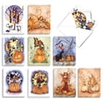 thumbnail image 1 of 20 Halloween Note Cards with Envelopes (4" x 5.12") - Fall Fairies Halloween (10 Designs, 2 Each) AM3372HWG-B2x10, 1 of 8