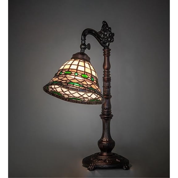 20" High Tiffany Roman Bridge Arm Table Lamp