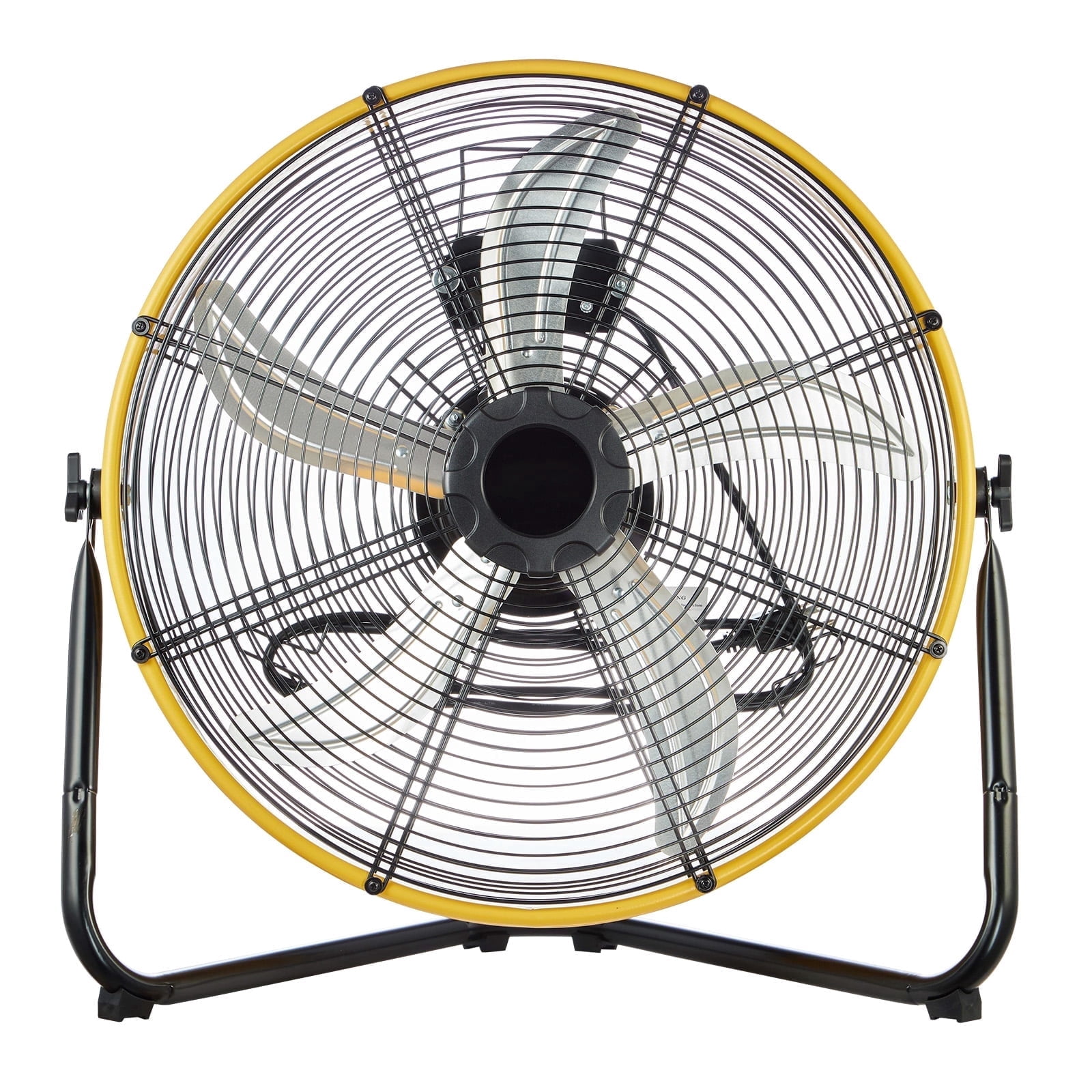 20" High Velocity Industrial Drum Fan, 6300 CFM 3-Speed, 180° Tilting Head, Heavy-Duty Metal Construction with Aluminum Blades, Built-in Cord Storage, for Commercial & Industrial Use