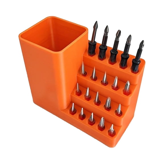 20 Hole Drill Bit Storage Rack Wall Mounted Organizer For Screwdriver Bits