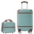 20 IN Hardside Luggage with Cosmetic Case 2 Piece Lightweight Suitcase