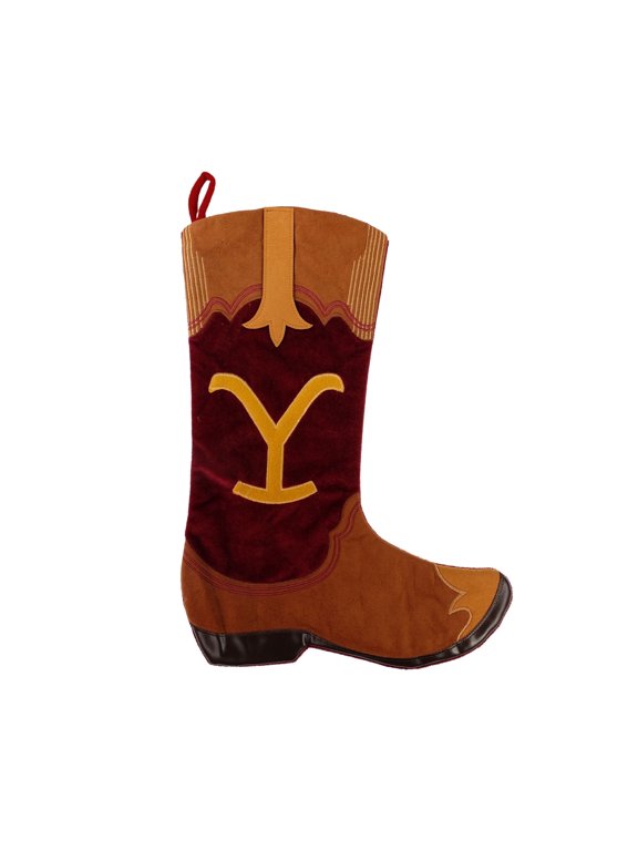 20 INCH Yellowstone Cowboy Boot Christmas Stocking