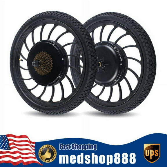 20 In Electric Bicycle Rear Hub E-Bike Tail Wheel 6-Hole Type Disc Brake 40km/h