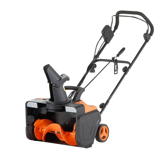 20-Inch 15A Corded Electric Snow Thrower with Adjustable Chute & Dual LED Lights, Up to 25FT Snow Throwing Distance, 12" Depth Clearing, Walk-Behind Winter Snow Removal Equipment