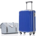 thumbnail image 1 of 20 Inch 3-Piece Carry On Luggage Set - Lightweight ABS Hardshell Suitcase with Spinner Wheels for Business Travel & Weekend Getaways,Dazzling Blue, 1 of 13