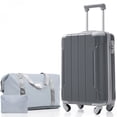 thumbnail image 1 of 20-Inch 3-Piece Carry On Luggage Set with Spinner Wheels Lightweight Hardshell ABS Suitcase TSA Lock for Weekend Getaways Business Travel Cool Gray, 1 of 12