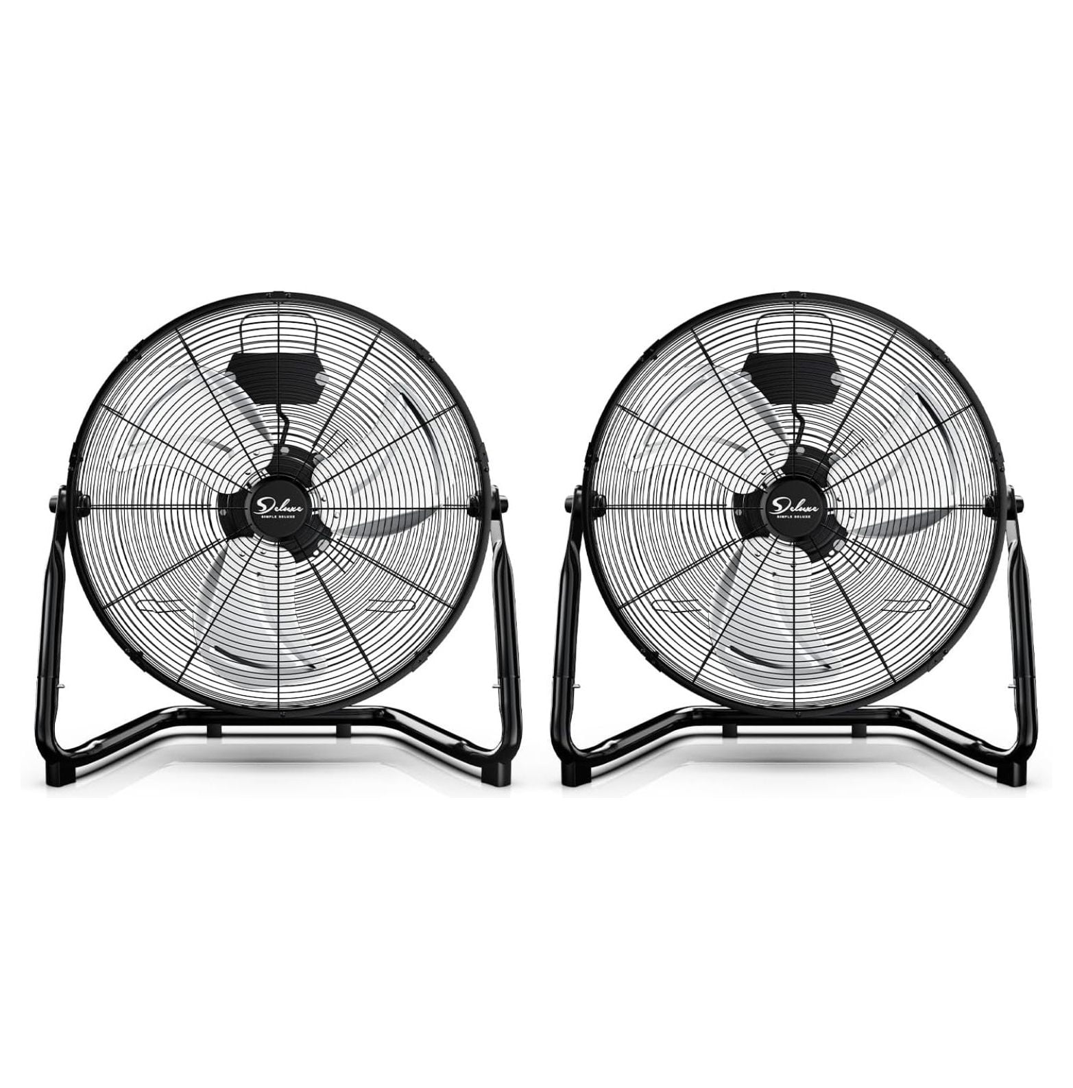 20 Inch 3-Speed High Velocity Heavy Duty Metal Industrial Floor Fans ...