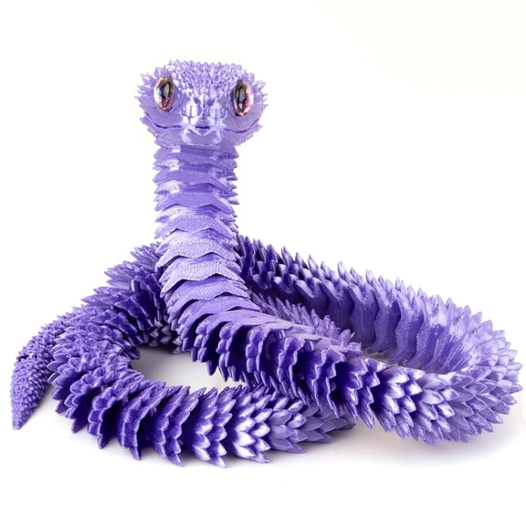 20 Inch 3D Printed Snake,Executive Desk Articulated , Fidget Gifts For Adults