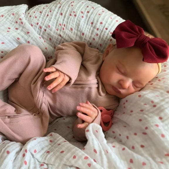 20 Inch 3D Skin with Visible Veins Like Real Soft Silicone Asleep Reborn Baby Doll Toy For Girl Cloth Body Kid Art Bebe Gift
