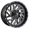 thumbnail image 1 of 20" Inch 6x5.31/5.5 4 Wheels Rims FUEL 1PC D581 TRITON 20x9 +1mm Black Milled, 1 of 1
