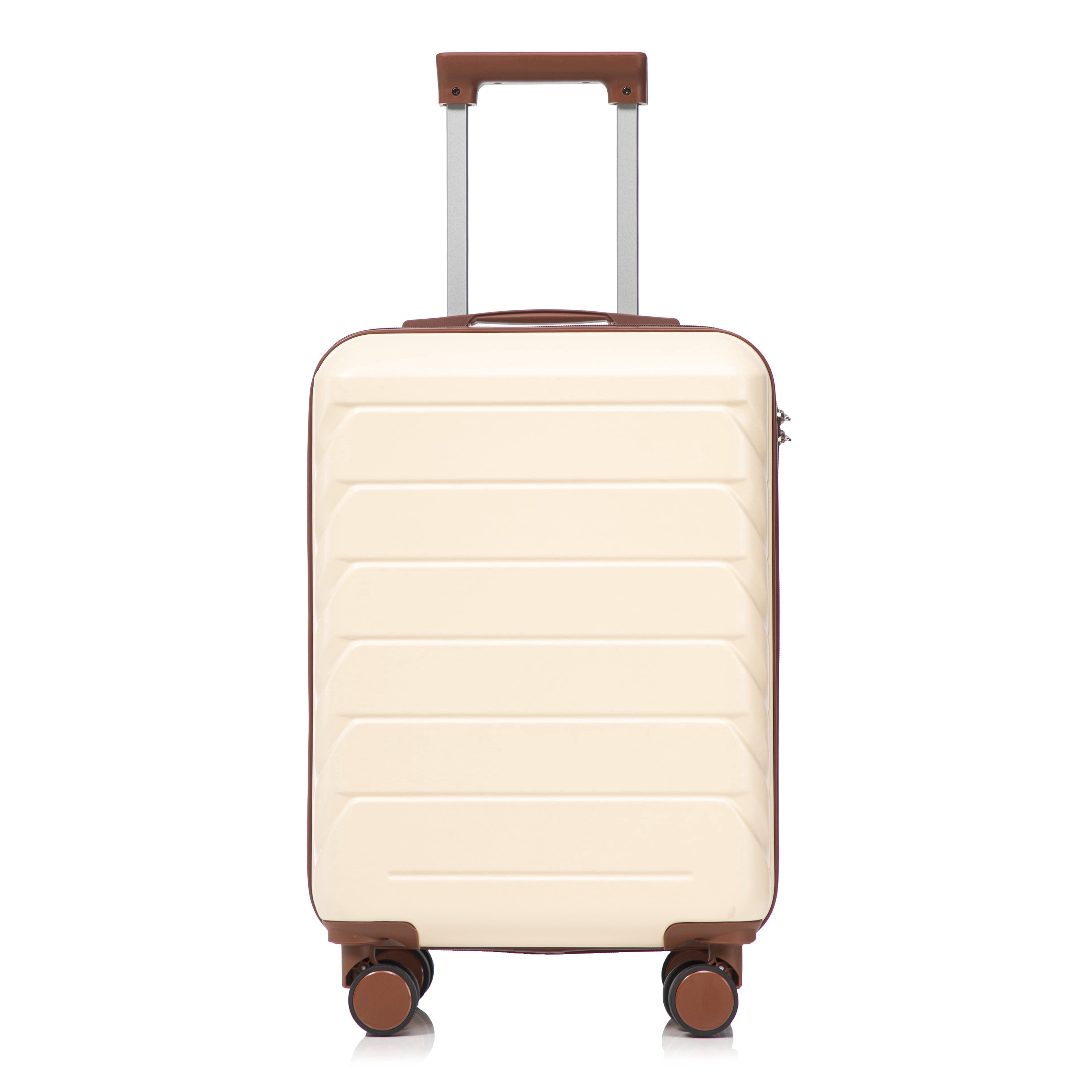 TheEshow 20 Inch Unisex Hybrid Lightweight Luggage, Beige