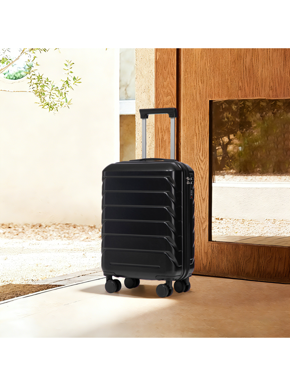 20 Inch ABS Hard Shell Travel Checked Luggage - Scratch Resistant Surface Four Multi-Directional Wheels, With Combination Lock.(Mint Green)