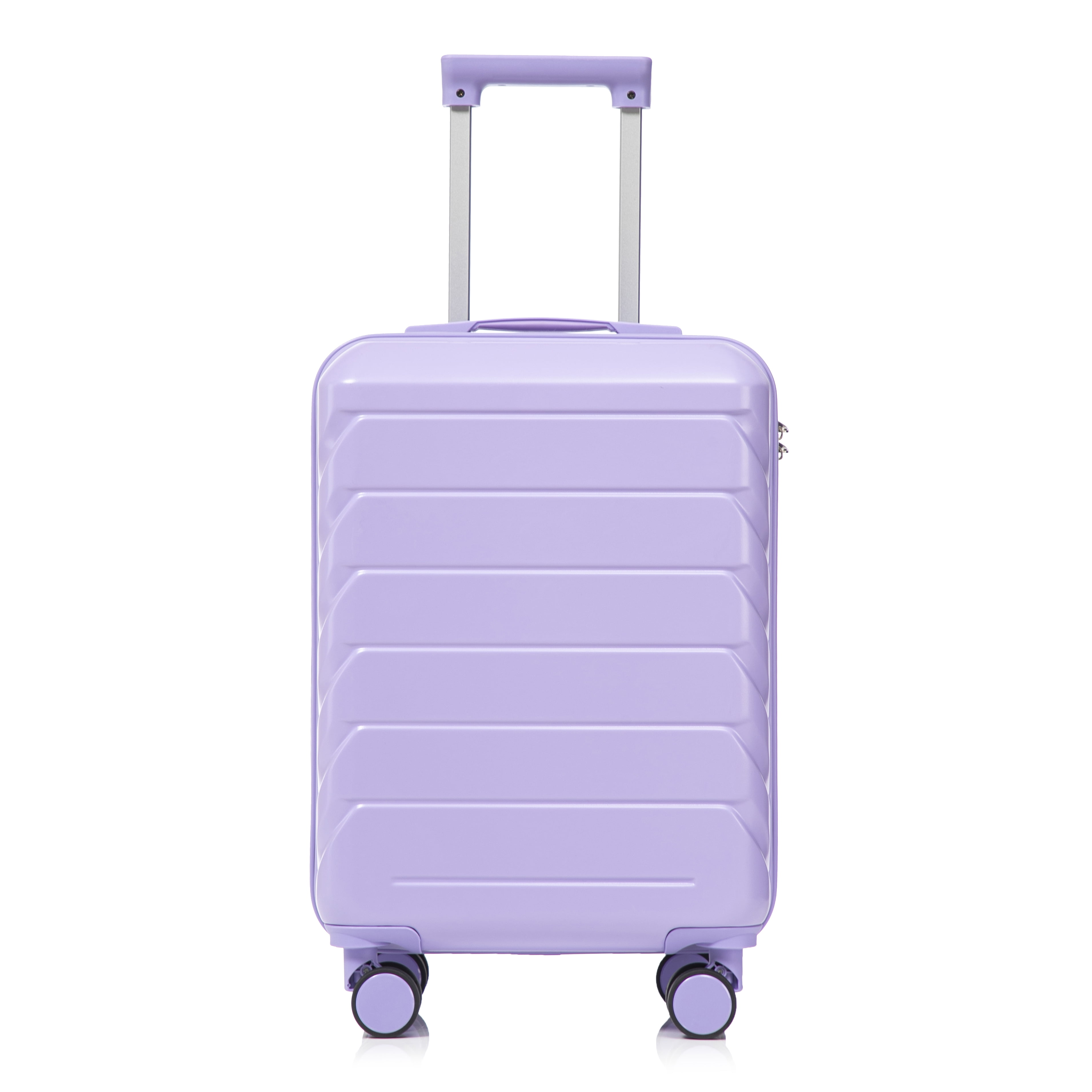 20 Inch ABS Hard Shell Travel Checked Luggage, Scratch Resistant Surface Four Multi-Directional Wheels With Combination Lock