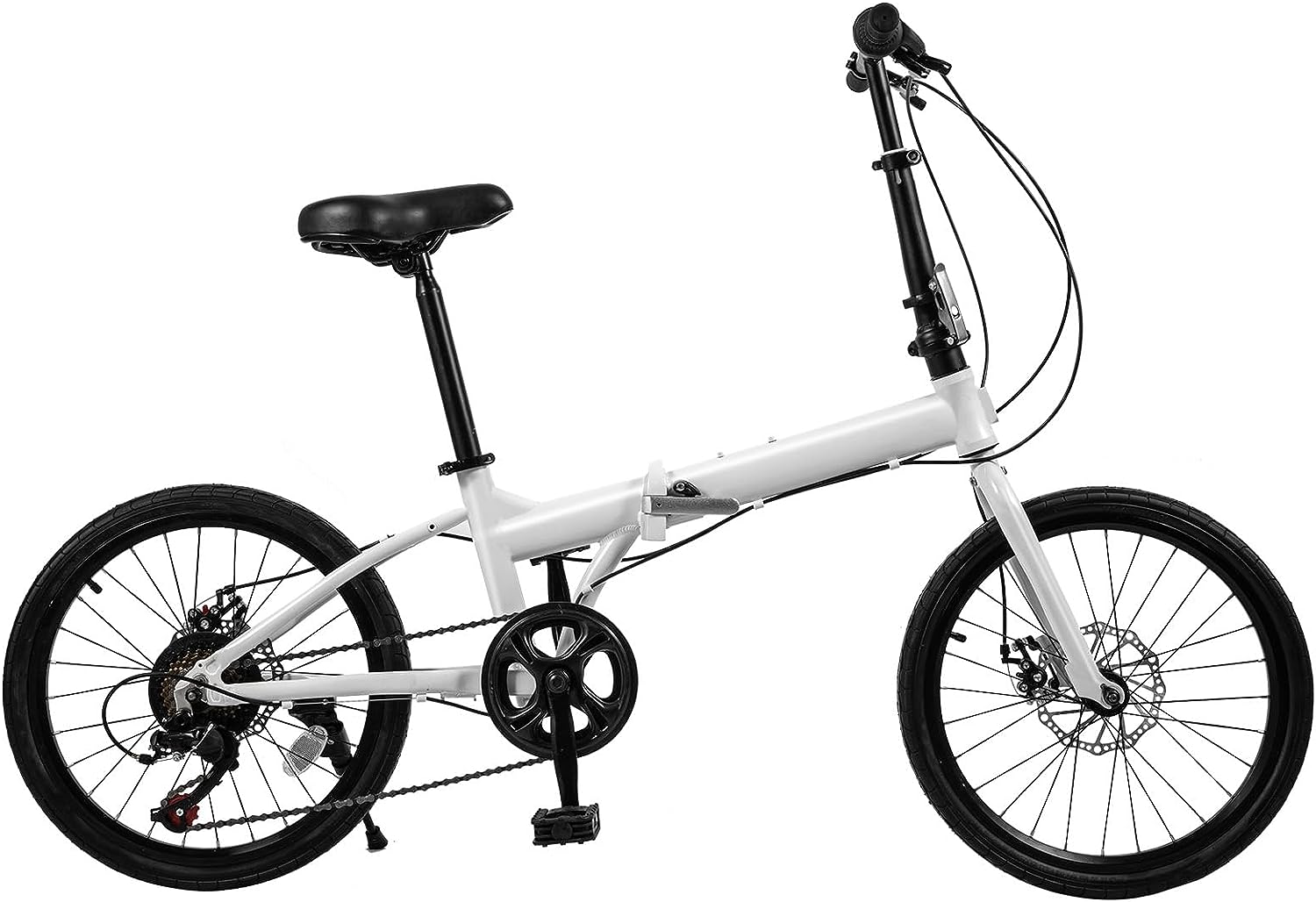 20 Inch Adult Folding Bike 7 Speed Foldable Bicycle Double Disc Brake