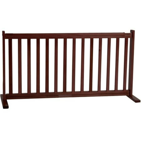 20 Inch All Wood Large Free Standing Gate - Mahogany