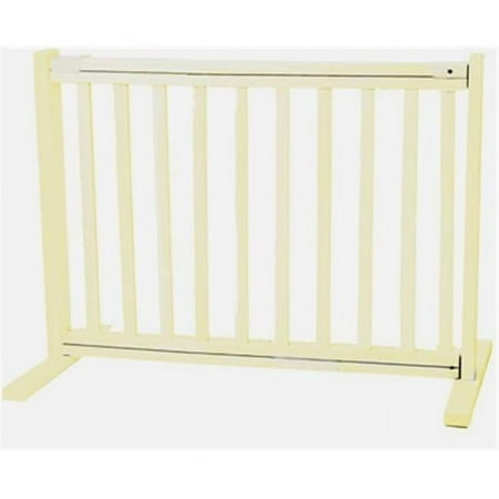 20 Inch All Wood Small Free Standing Gate - Warm White