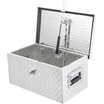 20 Inch Aluminum Diamond Plate Tool Box With Lock and Keys, Heavy Duty Waterproof Truck Storage Organizer Chest for Pick Up Truck Bed, Rv Trailer/Van With Side Handle