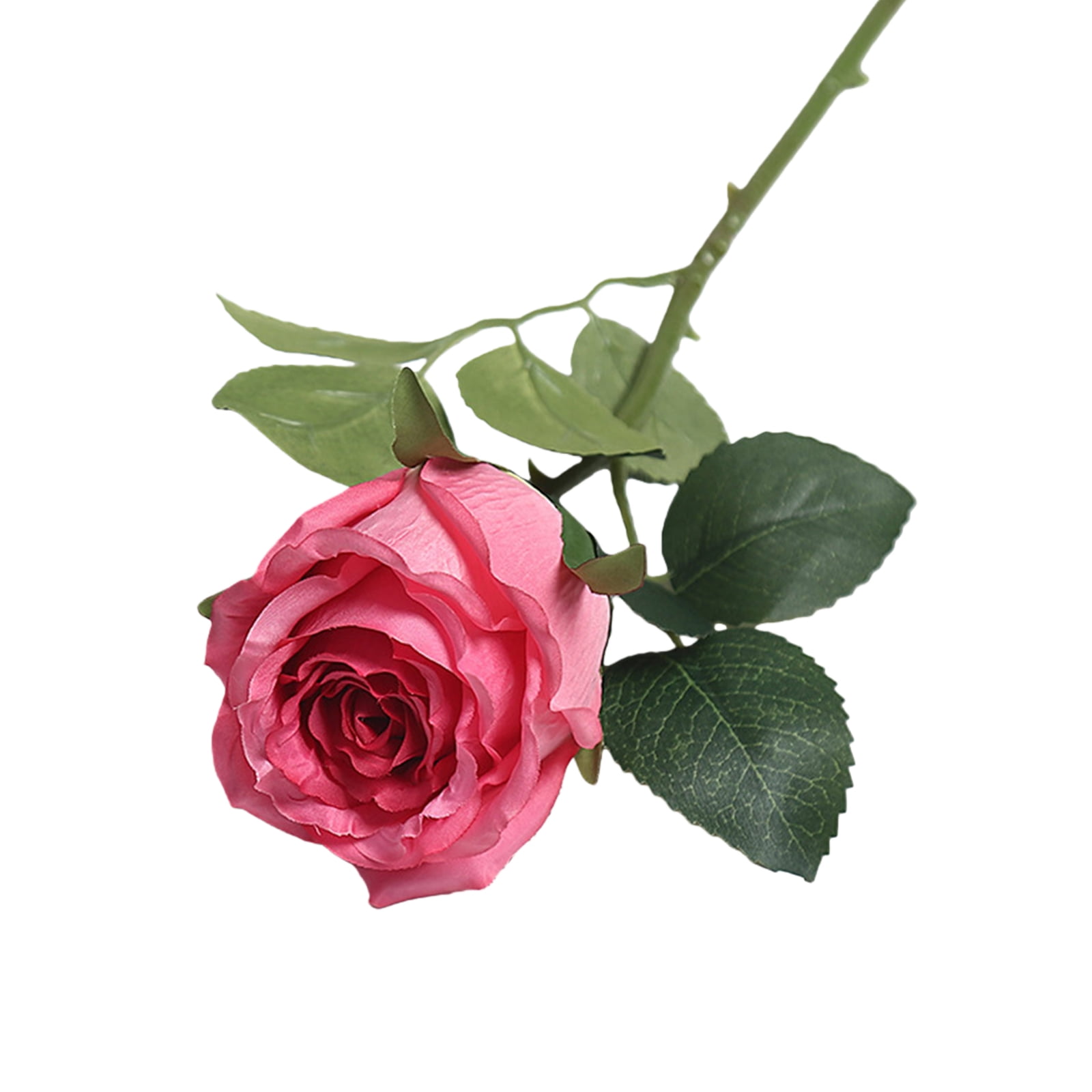 20 Inch Artificial Roses Long Stem Fake Red Roses Realistic Single ...