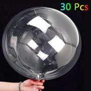 jQMUHLC 30 Pcs Clear Bobo Balloons, 20 inch Large Transparent TPU Bubble Balloon for Wedding Birthday Christmas Party Decoration