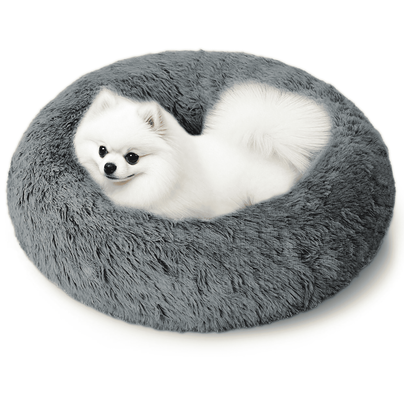 CozyPaws 20-inch Calming Donut Dog Bed – Anti-Anxiety Support