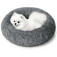 thumbnail image 1 of CshidWorld 20 Inch Calming Donut Dog Bed for Small Dogs, Anti-Anxiety Cozy Soft Round Pet Bed, Fluffy Washable Dog Bed for Small Medium Dogs and Cats, 1 of 9