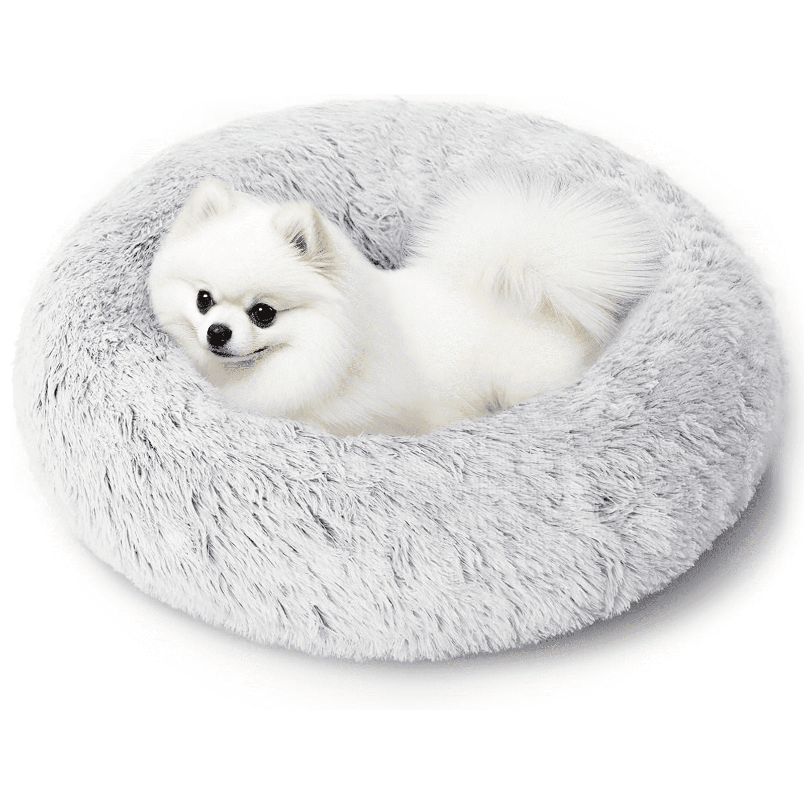 Walmart Black Friday Deals 2025 - CshidWorld 20 Inch Calming Donut Dog Bed for Small Dogs, Anti-Anxiety Cozy Soft Round Pet Bed, Fluffy Washable Dog Bed for Small Medium Dogs and Cats