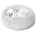 thumbnail image 1 of CshidWorld 20 Inch Calming Donut Dog Bed for Small Dogs, Anti-Anxiety Cozy Soft Round Pet Bed, Fluffy Washable Dog Bed for Small Medium Dogs and Cats, 1 of 9