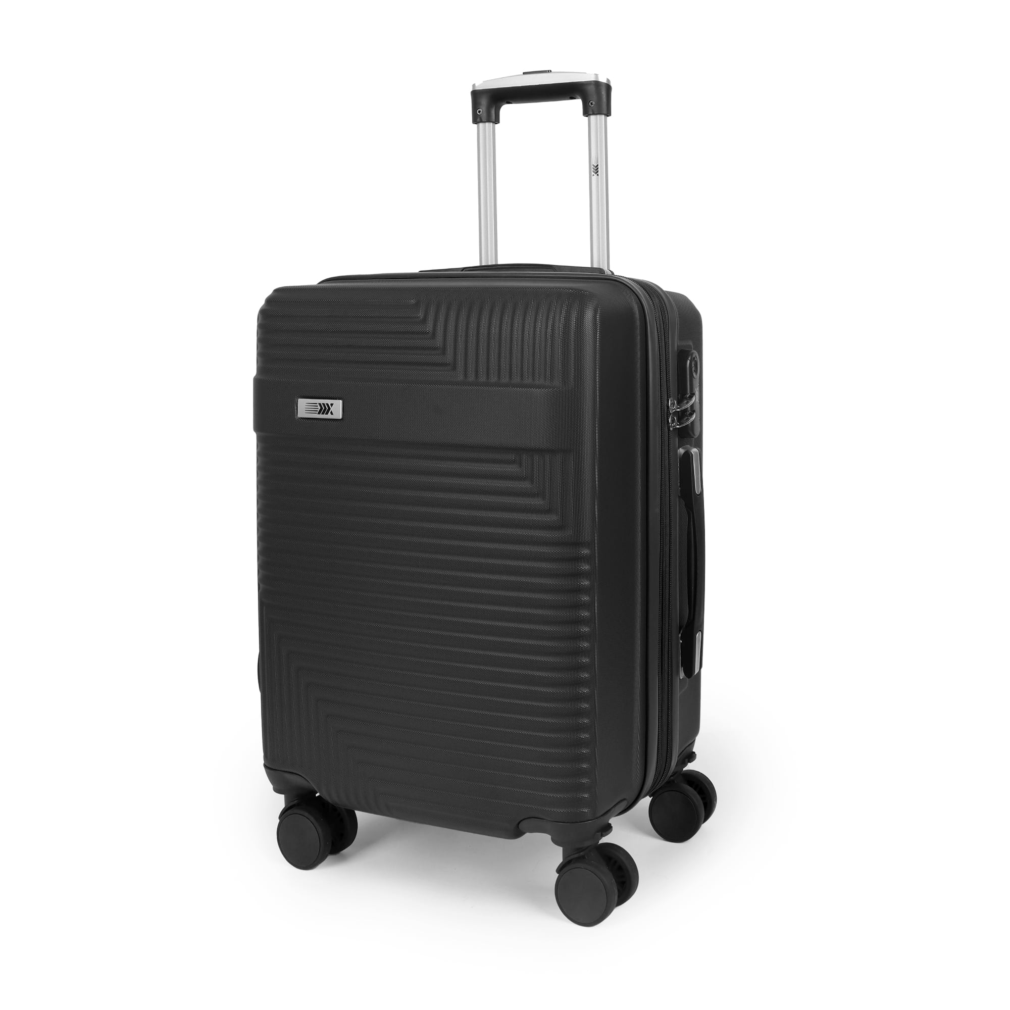 20 inch Carry on Luggage for Airplane, Hardside Expandable Suitcase with Spinner Wheels, Lightweight Rolling Luggage, Black - WD588