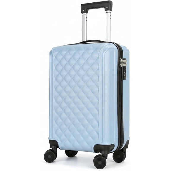 20 Inch Carry On Luggage, Lightweight Hard Shell ABS Suitcase with TSA Lock and Double Spinner Wheels, Rolling Suitcase for Travel (LXG-Blue, 20" carry on)