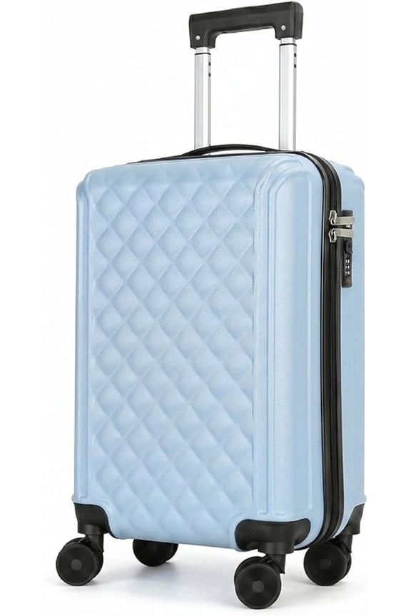 20 Inch Carry On Luggage, Lightweight Hard Shell ABS Suitcase with TSA Lock and Double Spinner Wheels, Rolling Suitcase for Travel (LXG-Blue, 20" carry on)