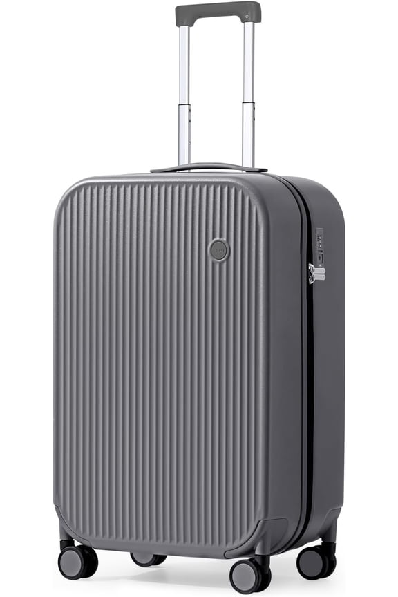 20 Inch Carry Luggage PC Hardside Suitcases with Wheels & TSA for Travel Woman Men, Rock Gray