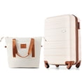 thumbnail image 1 of 20-Inch Carry-On Luggage with Expandable Travel Bag Set, ABS Hard Shell Two-piece Suitcase Set, Suitcases with Wheels, Hard Shell Travel Luggage with TSA Lock for Women and Man, 1 of 9
