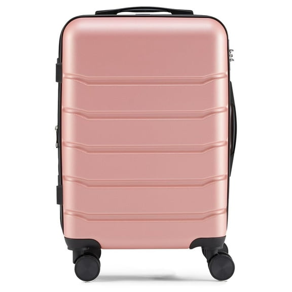 20 Inch Carry-On Luggage, Hard Shell Rolling Suitcase with TSA Lock, Expandable Lightweight Luggage with Spinner Wheels, Pink