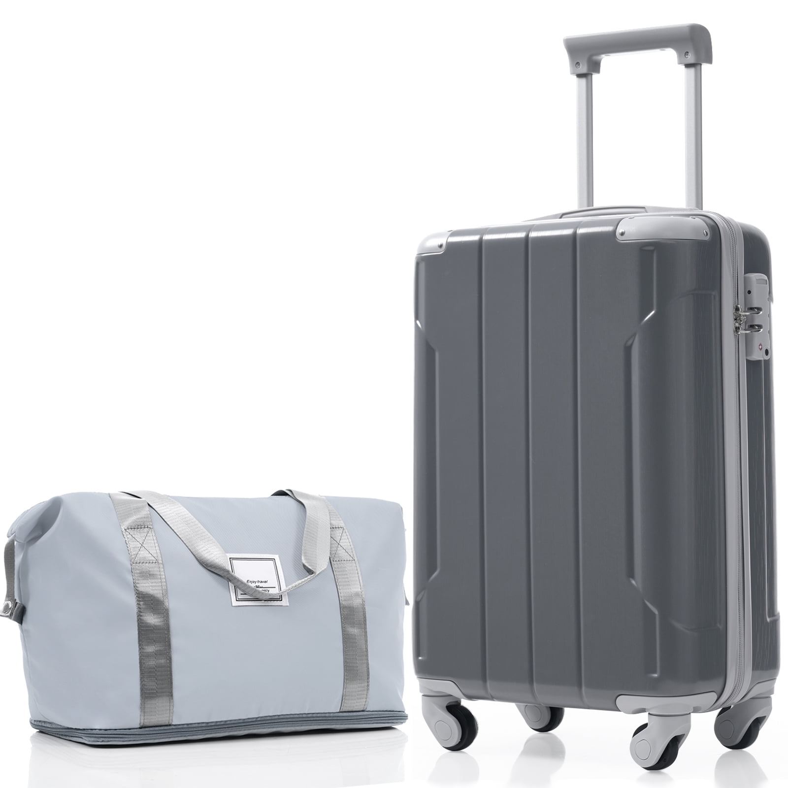 20 Inch Carry On Luggage Set 3 Piece with Spinner Wheels, Lightweight ABS Hardside Suitcase for Weekend Getaways & Business Travel