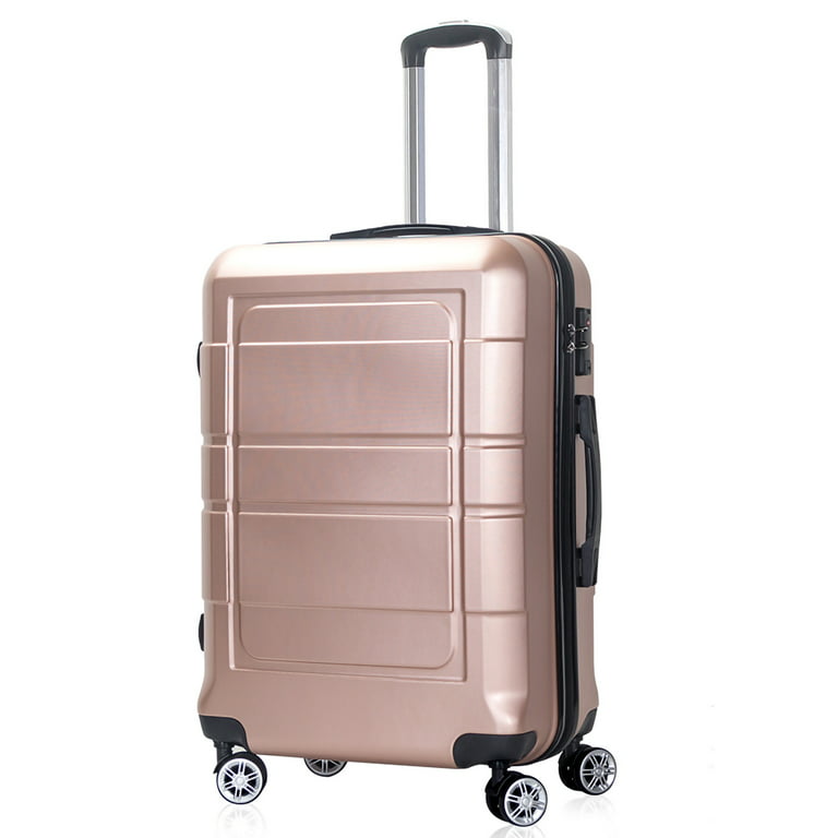 20 Inch Carry On Spinner Luggage with Ergonomic Handles and TSA Lock, Gold