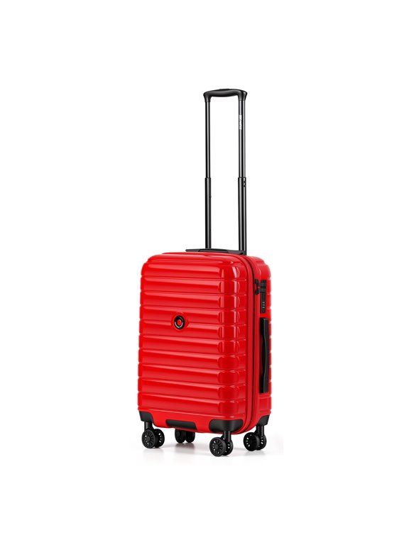 20" Hardside Carry on Luggage Expandable Suitcsae with Spinner Wheels, Red, La13601