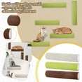 thumbnail image 1 of 20 Inch Cats Scratching Board Wall Mounted Cats Tree for 20 Lbs Adhesive Vertical Scratching Post Wall Cats Toy Climbing Ladder, Mint Green, 1 of 5