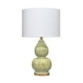 thumbnail image 1 of 20 Inch Ceramic Table Lamp with Curved Tie Dye Design, Green, 1 of 5