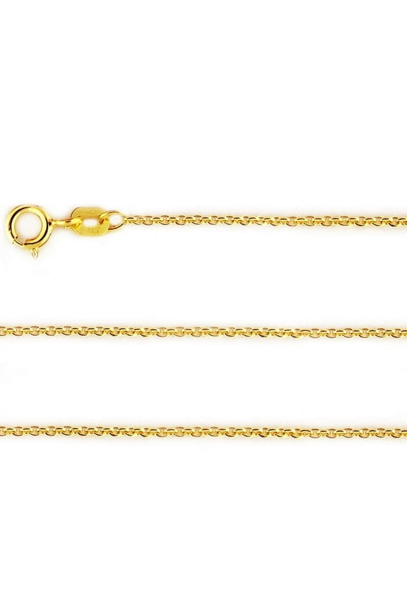 20 Inch Chain - Sterling Silver Gold Plated 925 Stamped - Made in Italy