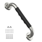 20 Inch Chrome Shower Grab Bar w/ Anti Slip Rubber Grip, ZUEXT Stainless Steel Bathroom Grab Bar, Bathroom Balance Bar,Safety Handrail Support,Handicap Injury Elderly Senior Assist Bath Handle