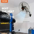 thumbnail image 1 of 20 Inch Commercial Wall Fan, High Velocity 4650 CFM, 3-Speed, Oscillating, for Warehouse/Patio, Black, ETL Approved, 1 of 7