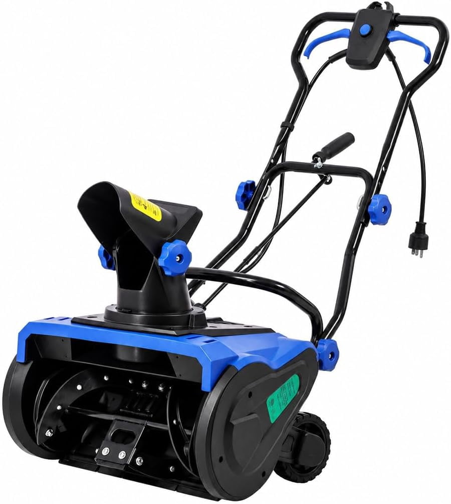 20-Inch Corded Electric Snow Blower, 15 Amp Snow Thrower with 180 ...
