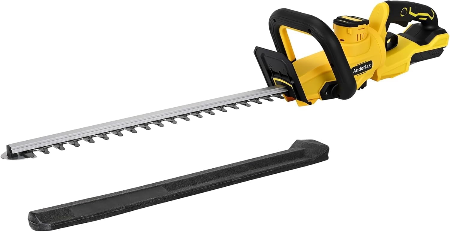 20-Inch Cordless Hedge Trimmer for Dewalt 20V Battery, Electric Hedge Trimmer with Dual-Action Blade, 3/5'' Cutting Width, Dual Switch Design (Battery Not Included)