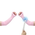 thumbnail image 1 of 20 Inch Cut Resistant Sleeves with Finger Grips Forearm Protective Sleeves Level 5 Protection Pink, 1 of 7