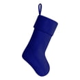 thumbnail image 1 of 20 Inch Dark Blue Velvet Christmas Stocking,Soft Christmas Tree Stockings Ornaments,Decorative Hanging Ornaments for Stairs Fireplace Family New Year Holiday Decor, 1 of 5