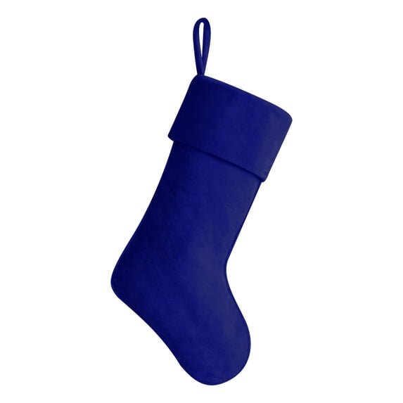 20 Inch Dark Blue Velvet Christmas Stocking,Soft Christmas Tree Stockings Ornaments,Decorative Hanging Ornaments for Stairs Fireplace Family New Year Holiday Decor