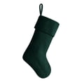 thumbnail image 1 of 20 Inch Dark Green Velvet Christmas Stocking,Soft Christmas Tree Stockings Ornaments,Decorative Hanging Ornaments for Stairs Fireplace Family New Year Holiday Decor, 1 of 5